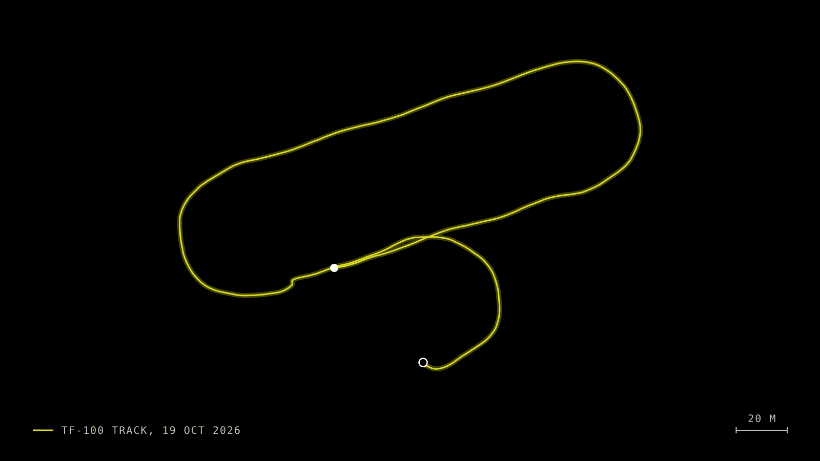 TF-100's recorded track during a survey mission under model predictive control, 19 October 2026